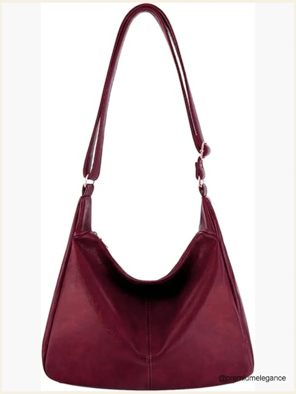 Soft Leather Slouchy Hobo Shoulder Crossbody Bag for Women